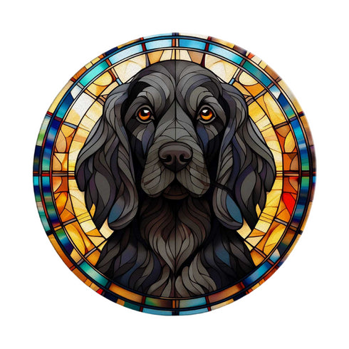 Cocker Spaniel Black Glass Suncatcher Worktop Saver